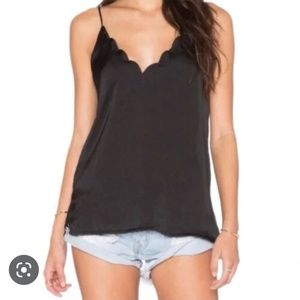 Free People Intimately Black Scalloped Tank